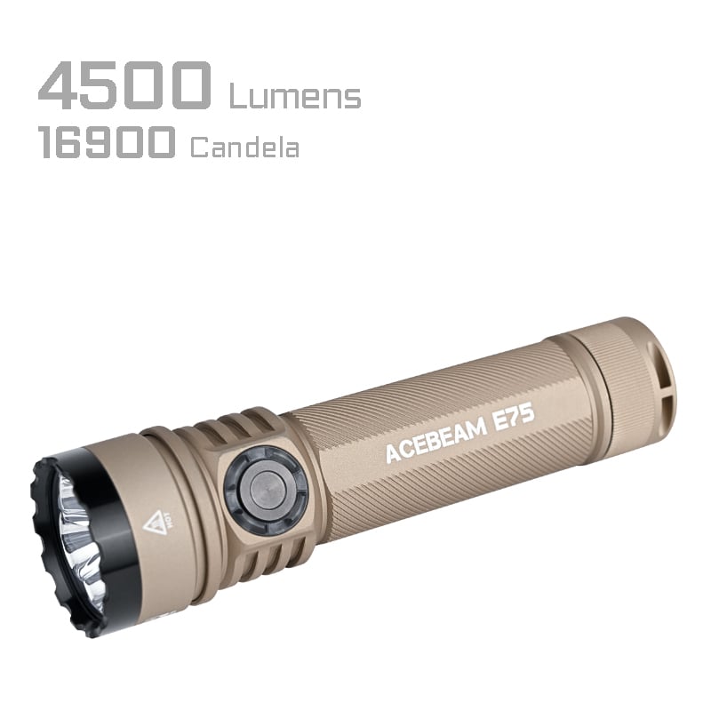Acebeam E75 Quad-Core Hochleistungs-Taschenlampe mit 4500 Lumen