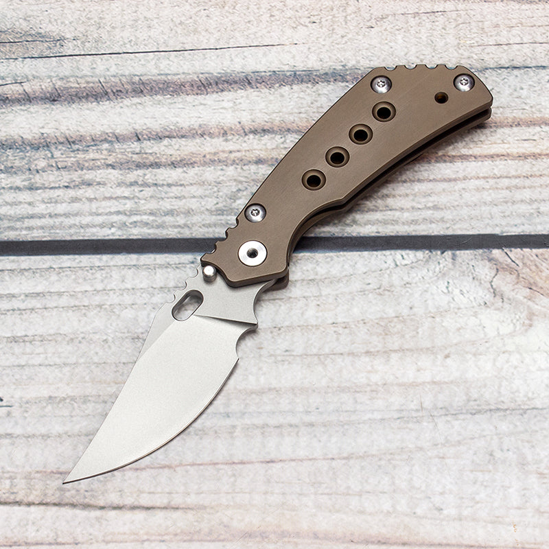 EVIL EYES PT CPM 20CV Blade Titanium Handle Folding Knife
