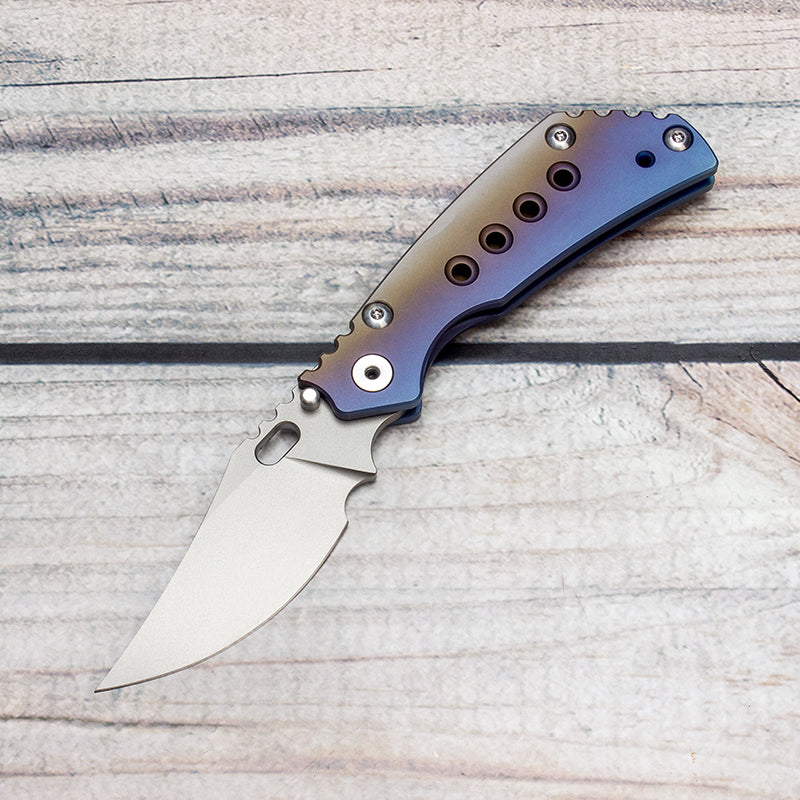 EVIL EYES PT CPM 20CV Blade Titanium Handle Folding Knife