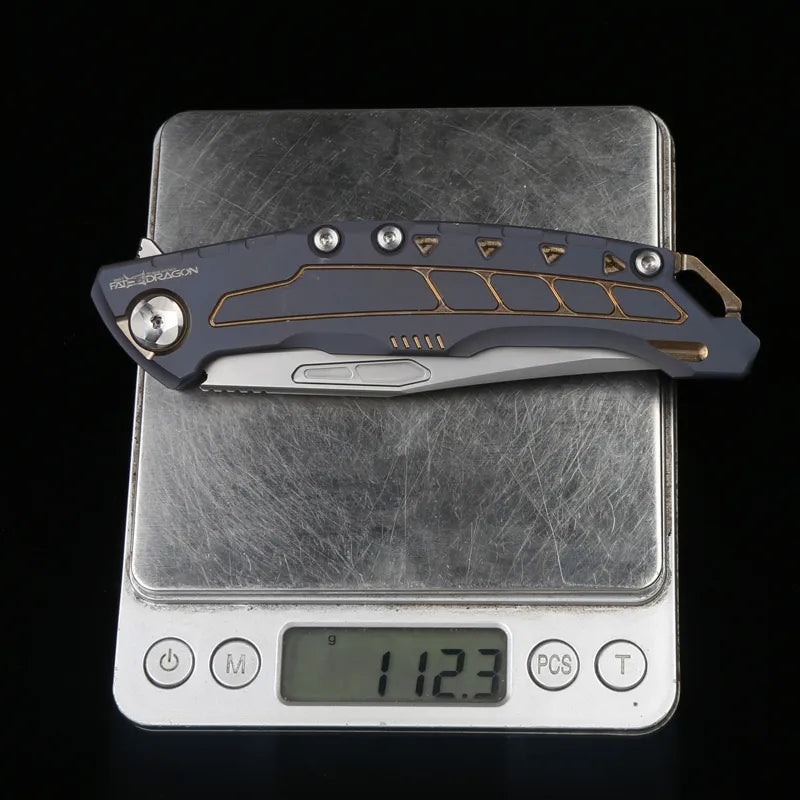 Fat Dragon Richness Real M390 Blade Flipper Folding Knife