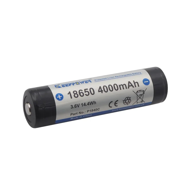 Keeppower P1840C 4000mAh 18650 Protected li-ion Rechargeable Battery
