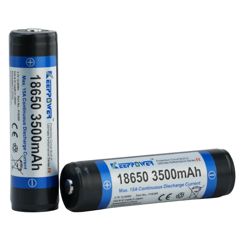 Keeppower P1835R 3500mAh 18650 Protected Li-ion Battery