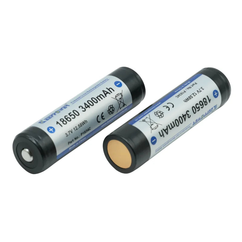 Keeppower P1834C 18650 3.7V 3400mAh Protected Rechargeable Lithium-ion Battery