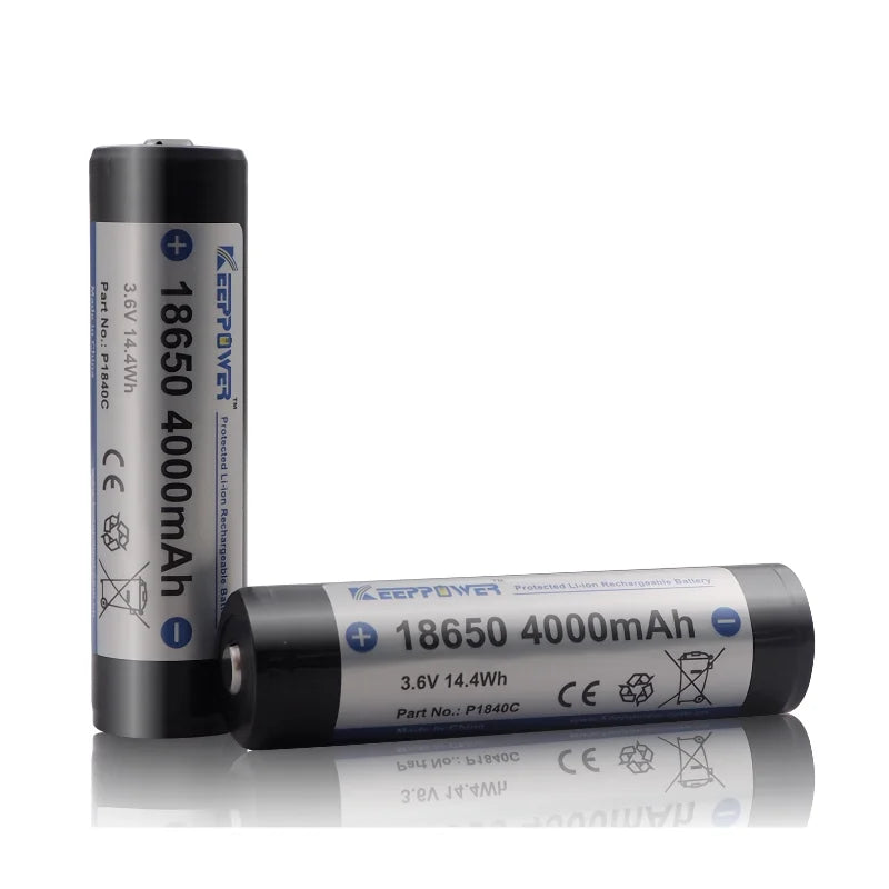 Keeppower P1840C 4000mAh 18650 Protected li-ion Rechargeable Battery