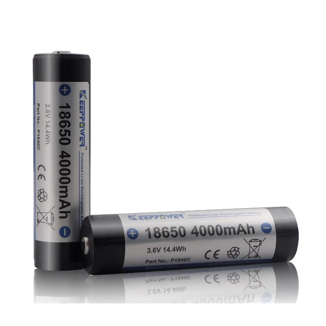 Keeppower P1840C 4000mAh 18650 Protected li-ion Rechargeable Battery