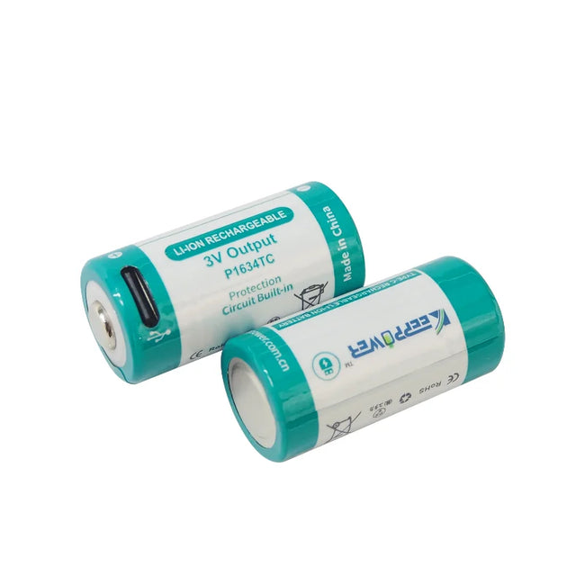 Keeppower P1634TC 3V 1000mAh Rechargeable Li-ion Battery