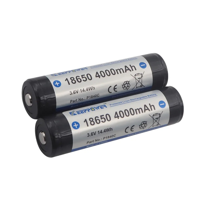 Keeppower P1840C 4000mAh 18650 Protected li-ion Rechargeable Battery