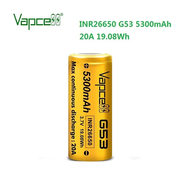 Vapcell G53 5300mah High Capacity 26650 Battery