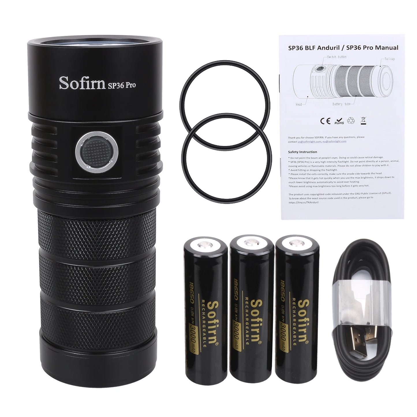 Sofirn SP36 Pro 8000lm Powerful LED Flashlight