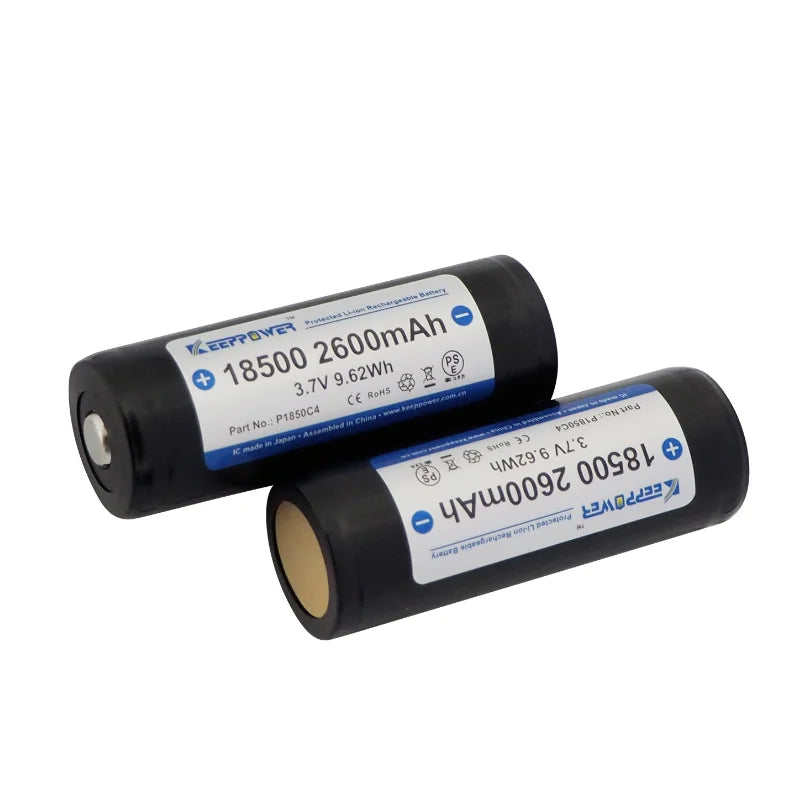 Keeppower P1850C4 3.7V 2600mAh 18500 Protected Lithium-ion Battery