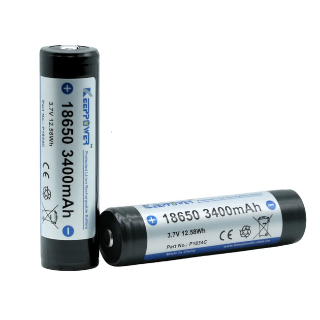 Keeppower P1834C 18650 3.7V 3400mAh Protected Rechargeable Lithium-ion Battery