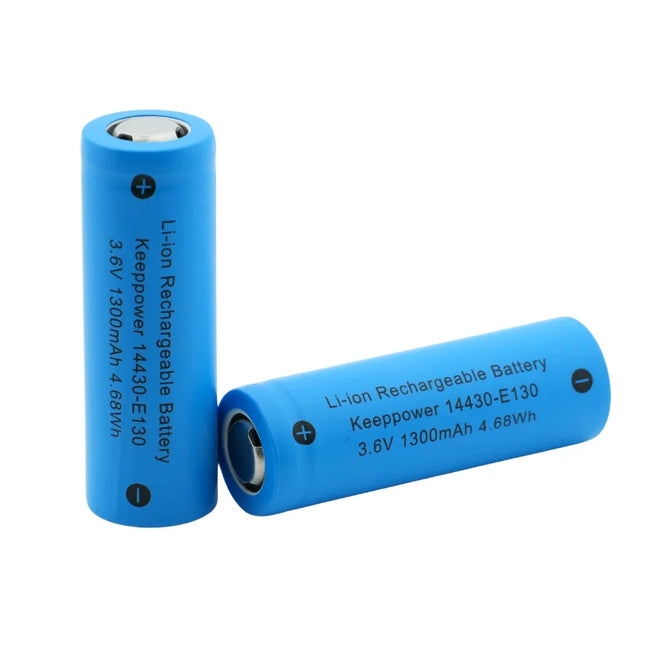 Keeppower 14430 E130 1300mAh 3.7V Li-ion Rechargeable Battery