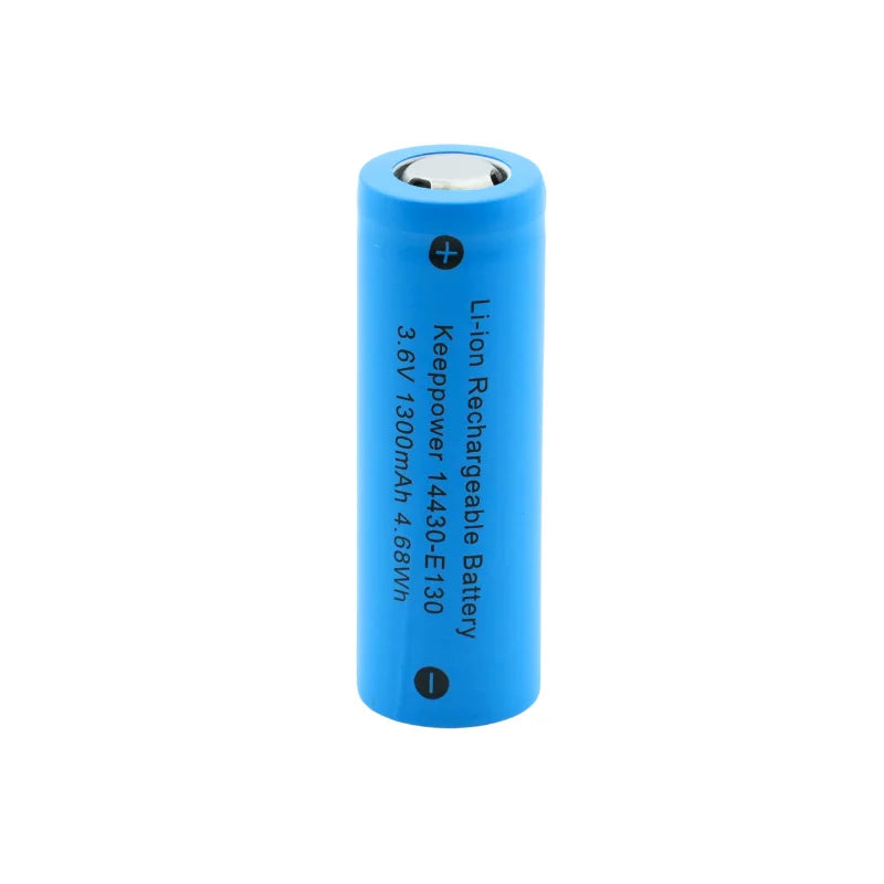 Keeppower 14430 E130 1300mAh 3.7V Li-ion Rechargeable Battery