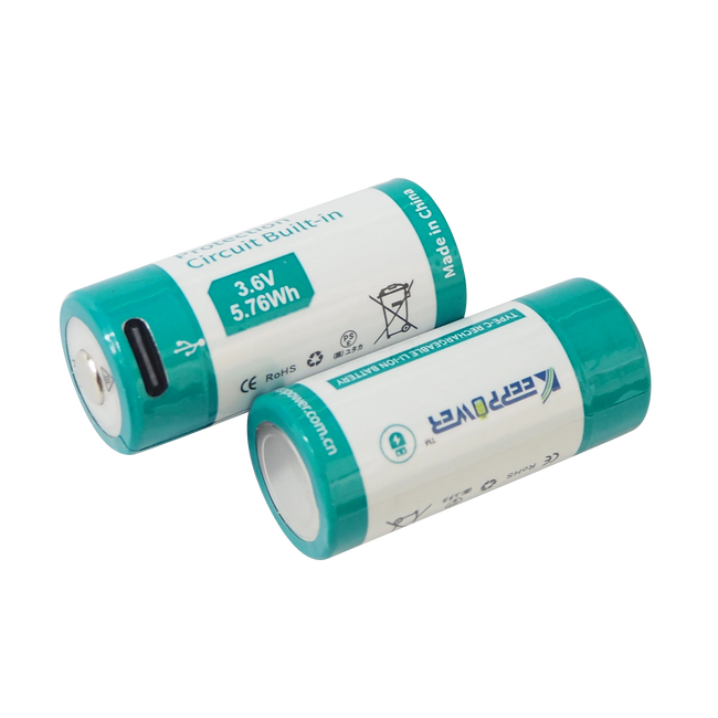 Keeppower P18350TC TYPE-C 1600mAh 18350 Li-ion Battery