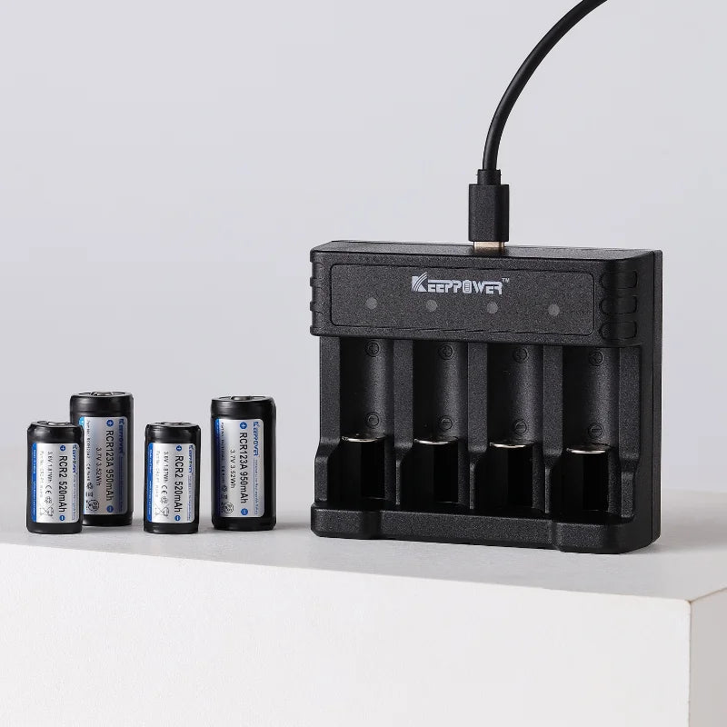 Keeppower RCR4 Li-ion rechargeable battery charger