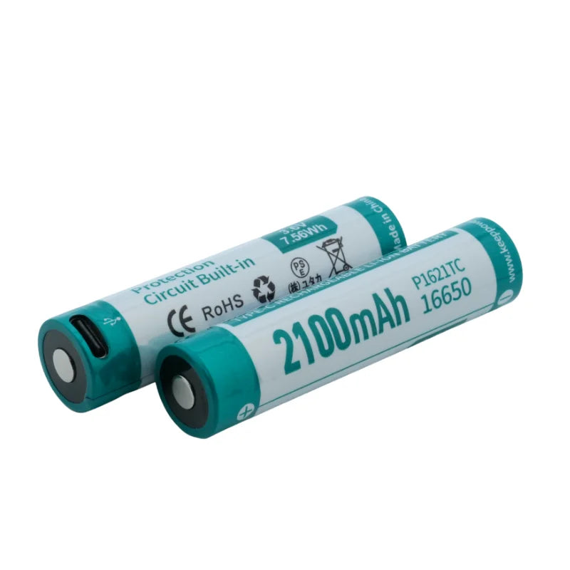 Keeppower P1621TC 2100mAh Rechargeable 16650 Battery