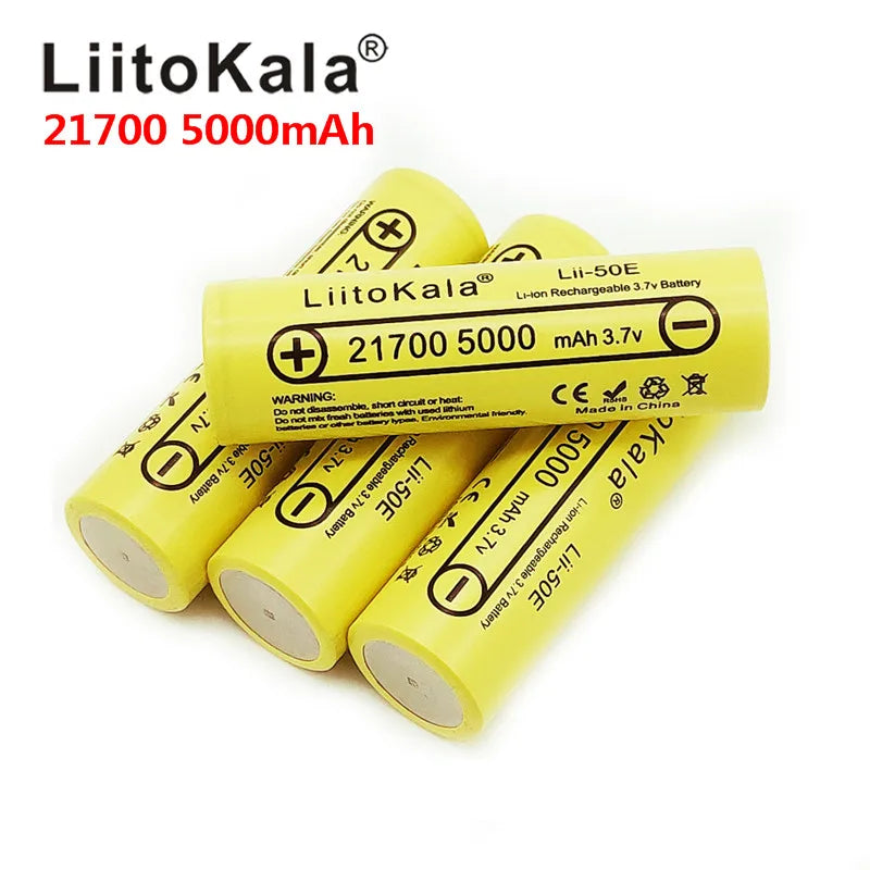 LiitoKala Lii-50E IMR 21700 5000mAh 3.7V 40A