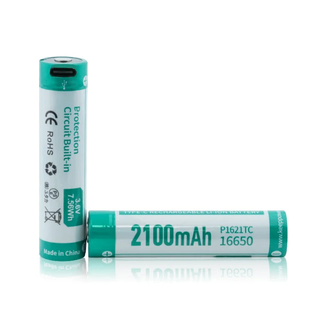 Keeppower P1621TC 2100mAh Rechargeable 16650 Battery