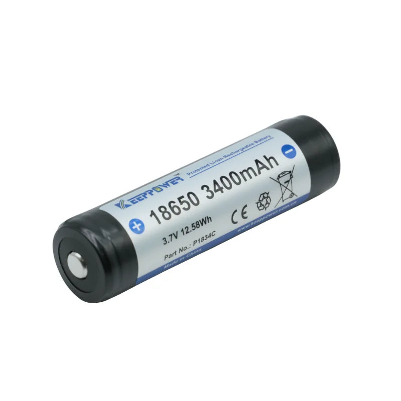 Keeppower P1834C 18650 3.7V 3400mAh Protected Rechargeable Lithium-ion Battery