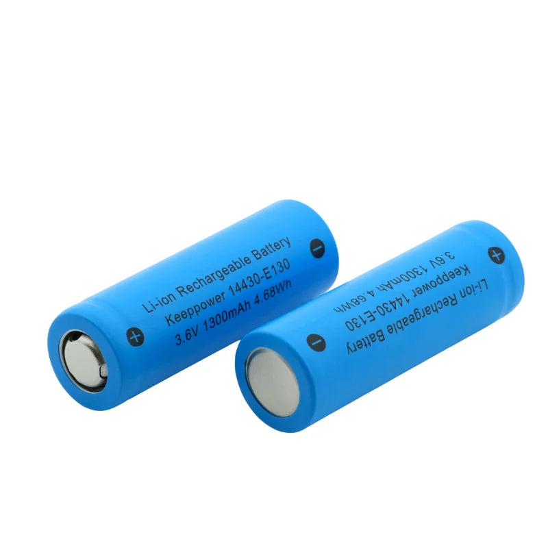 Keeppower 14430 E130 1300mAh 3.7V Li-ion Rechargeable Battery