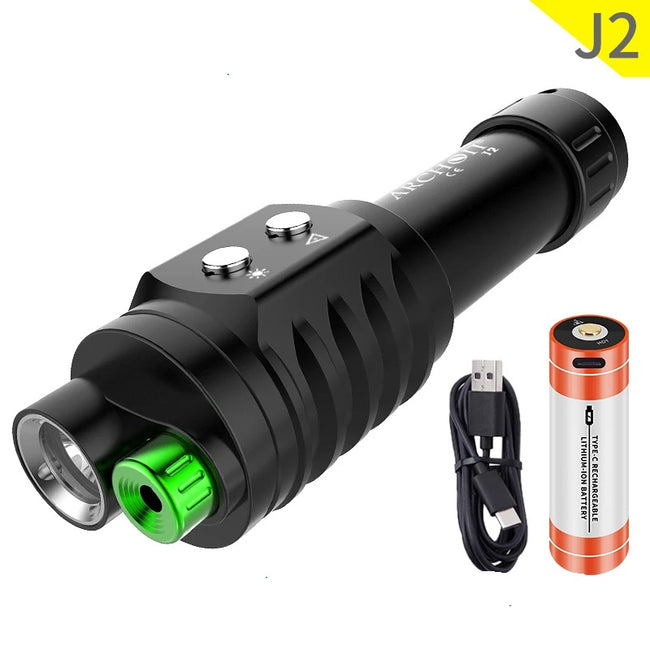 ARCHON J2 1000lm Spotlights green beam diving laser flashlights
