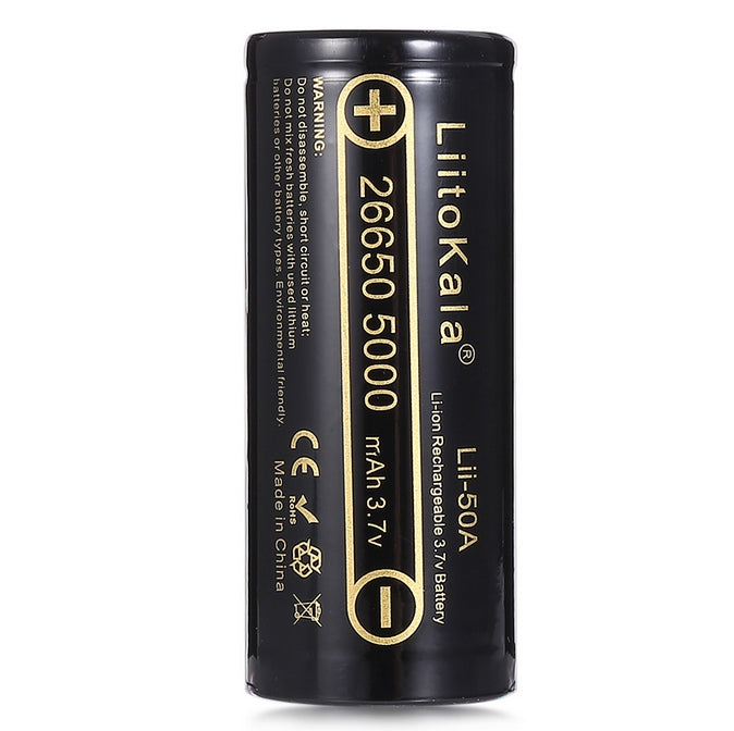 LiitoKala Lii-50A 26650 5000mAh Battery