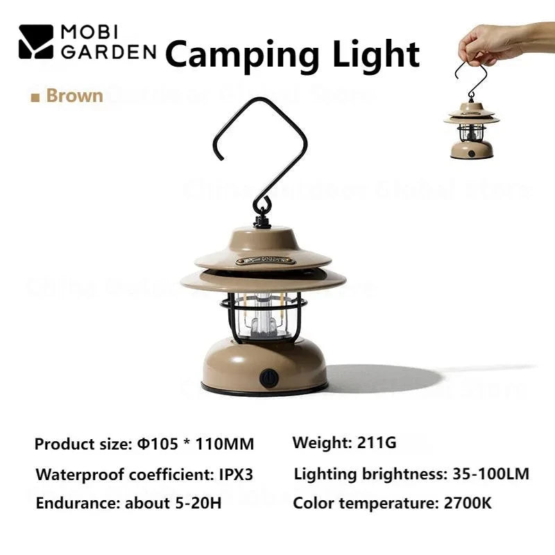 MOBI GARDEN Star Wish-Retro Portable Camping Lantern