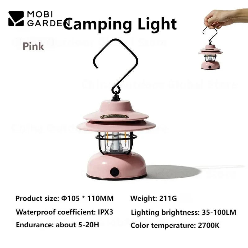 MOBI GARDEN Star Wish-Retro Portable Camping Lantern