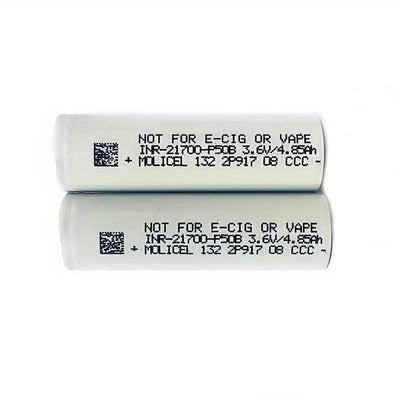 Molicel 5000mAh 3.6V INR21700-P50B Li-Ion Battery Molicel 5000mAh 3.6V INR21700-P50B Li-Ion Battery