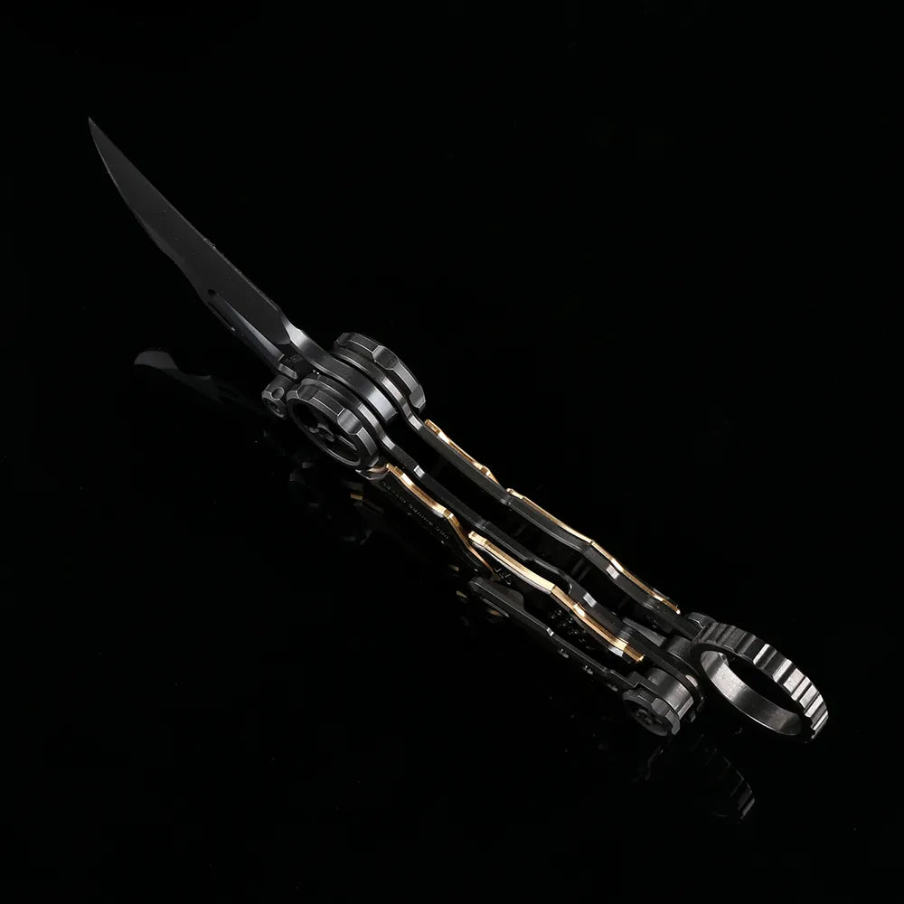 NOC New MT-25 M390 Blade zirconium alloy patch Handle Folding Knife
