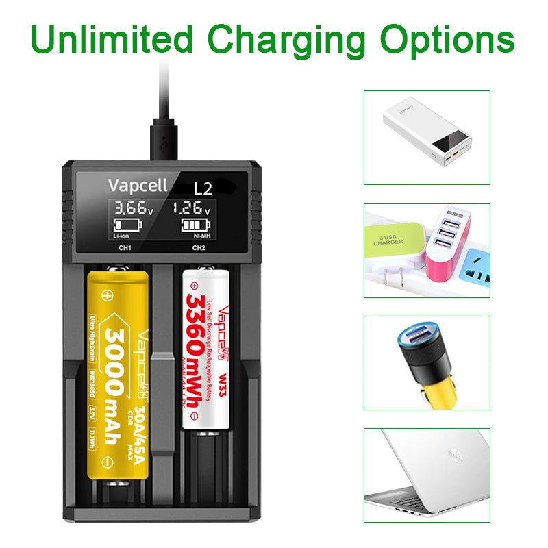 Vapcell L2 Charger