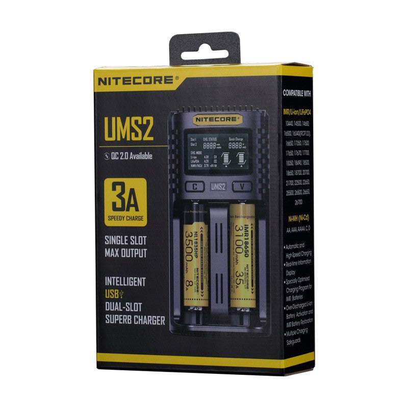 Nitecore UMS2 Dual-Slot USB-C Fast Charger