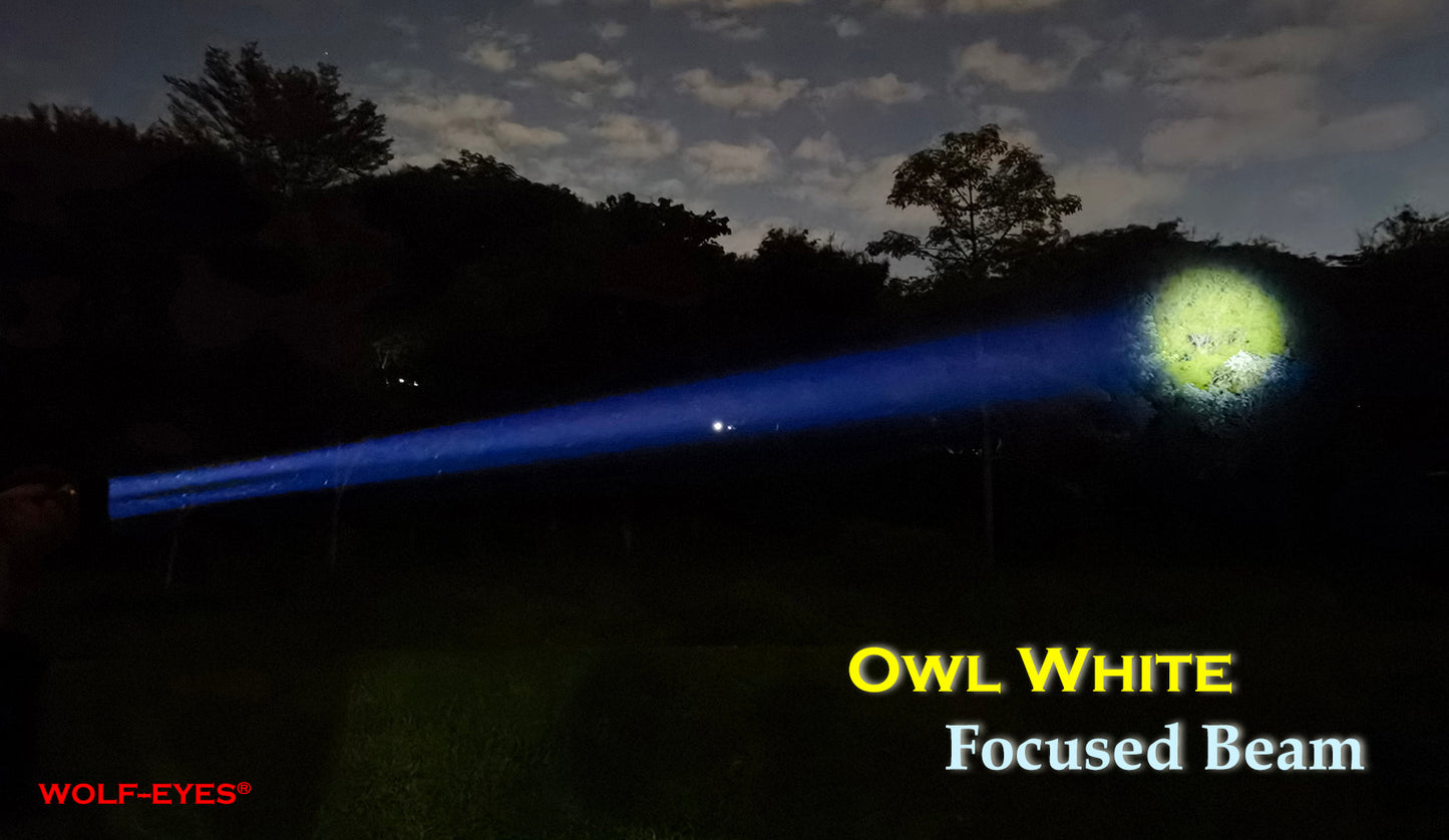Wolf eyes  WOL White 3-White-LED Super Power Presettable Zoomable Flashlight