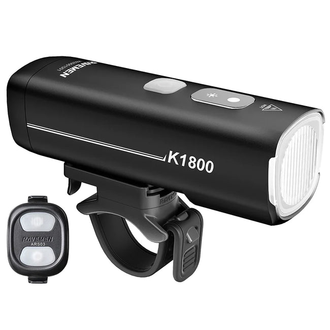 RAVEMEN K1800 Smart Bike Lights with AI Night Riding Mode