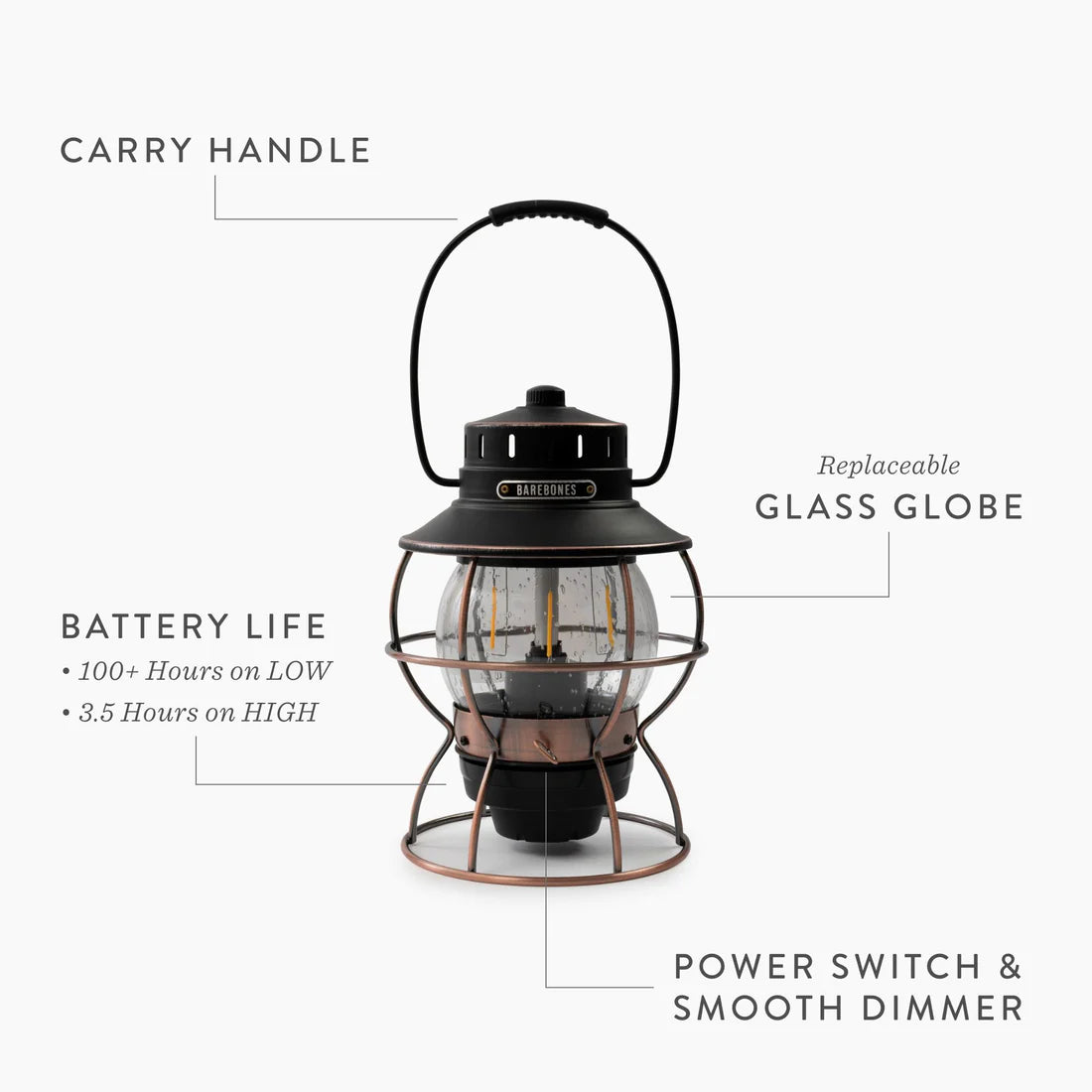 Barebones Railroad Camping Lantern