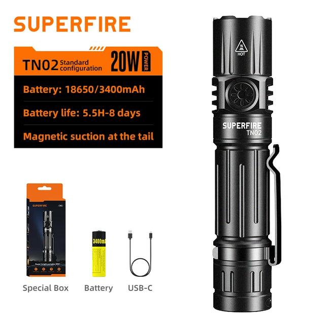 SUPERFIRE TN02 Magnetic EDC flashlight
