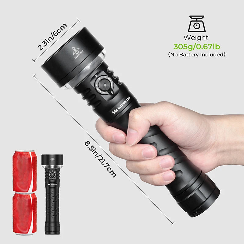 Wurkkos TS27 3200LM Multi-Function Rechargeable Flashlight