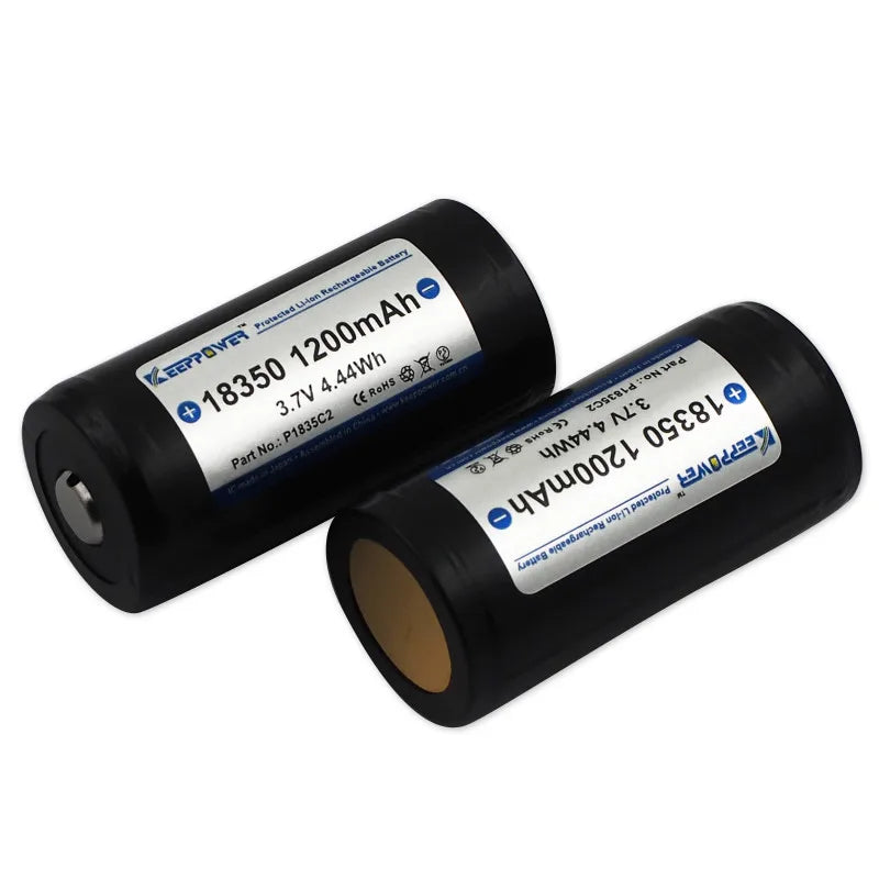 Keeppower P1835C2 1200mAh 18350 Protection Rechargeable Flashlight