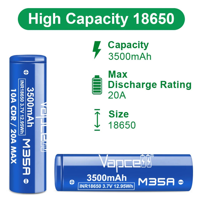 Vapcell M35A 18650 3500mah 10A/20A