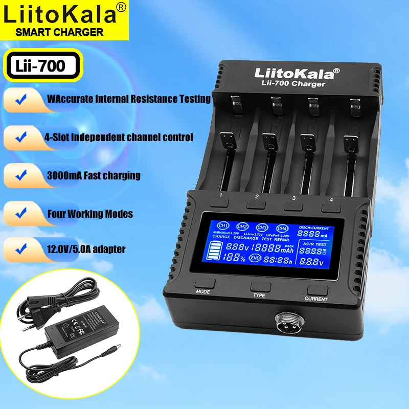 Liitokala Lii-700 4-Channel Battery Charger