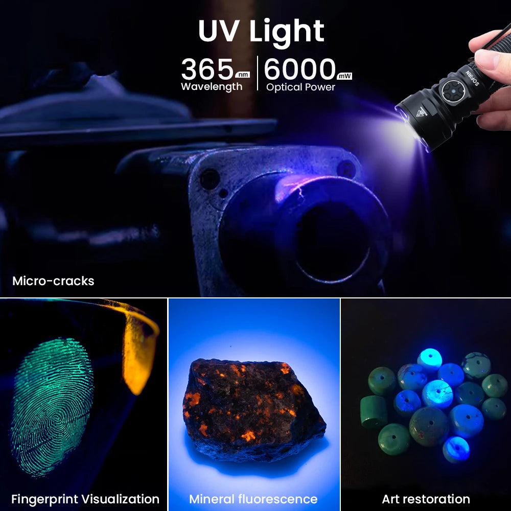 Sofirn SR15 UV Rechargeable Flashlight