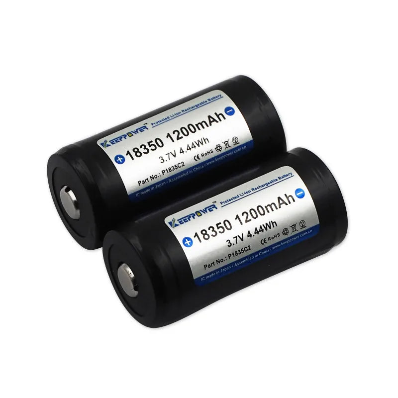 Keeppower P1835C2 1200mAh 18350 Protection Rechargeable Flashlight