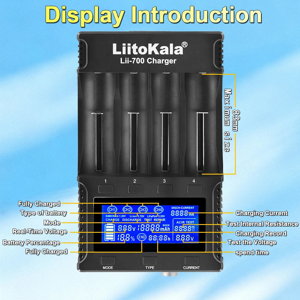 Liitokala Lii-700 4-Channel Battery Charger