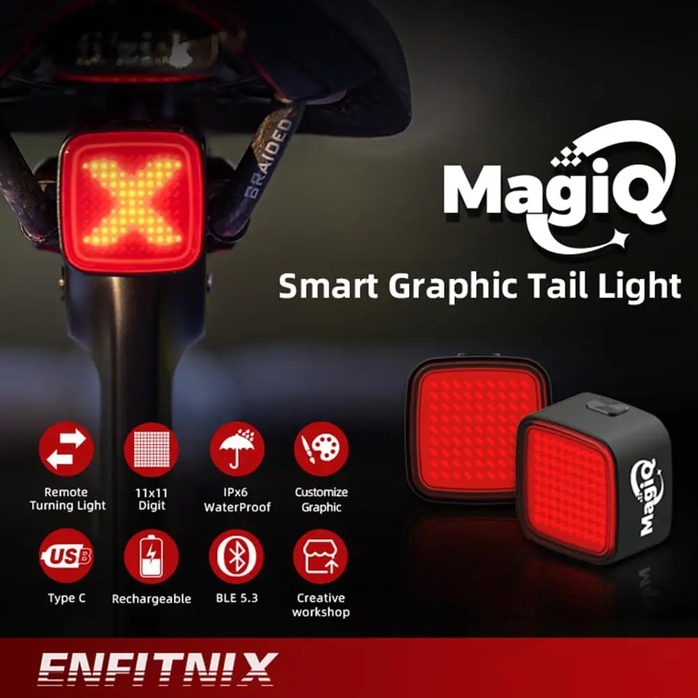 Enfitnix MagiQ Smart Graphic Display Bike Taillight