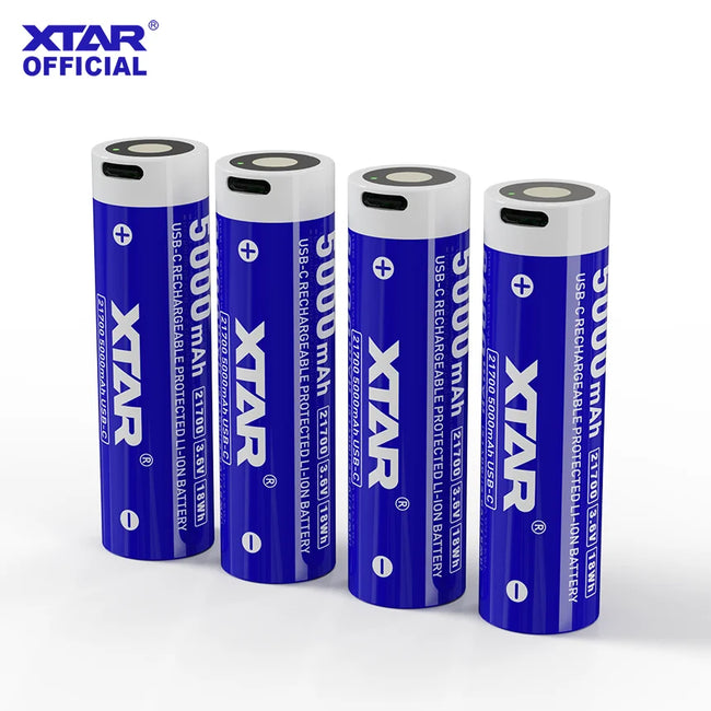 Xtar 3.6V 21700 5000mAh USB-C Rechargeable Battery