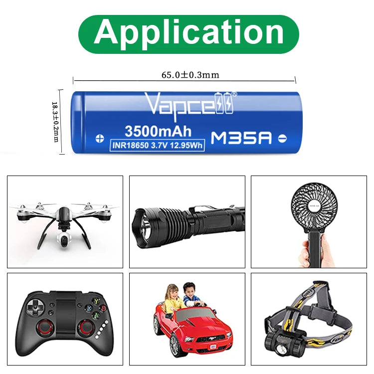 Vapcell M35A 18650 3500mah 10A/20A