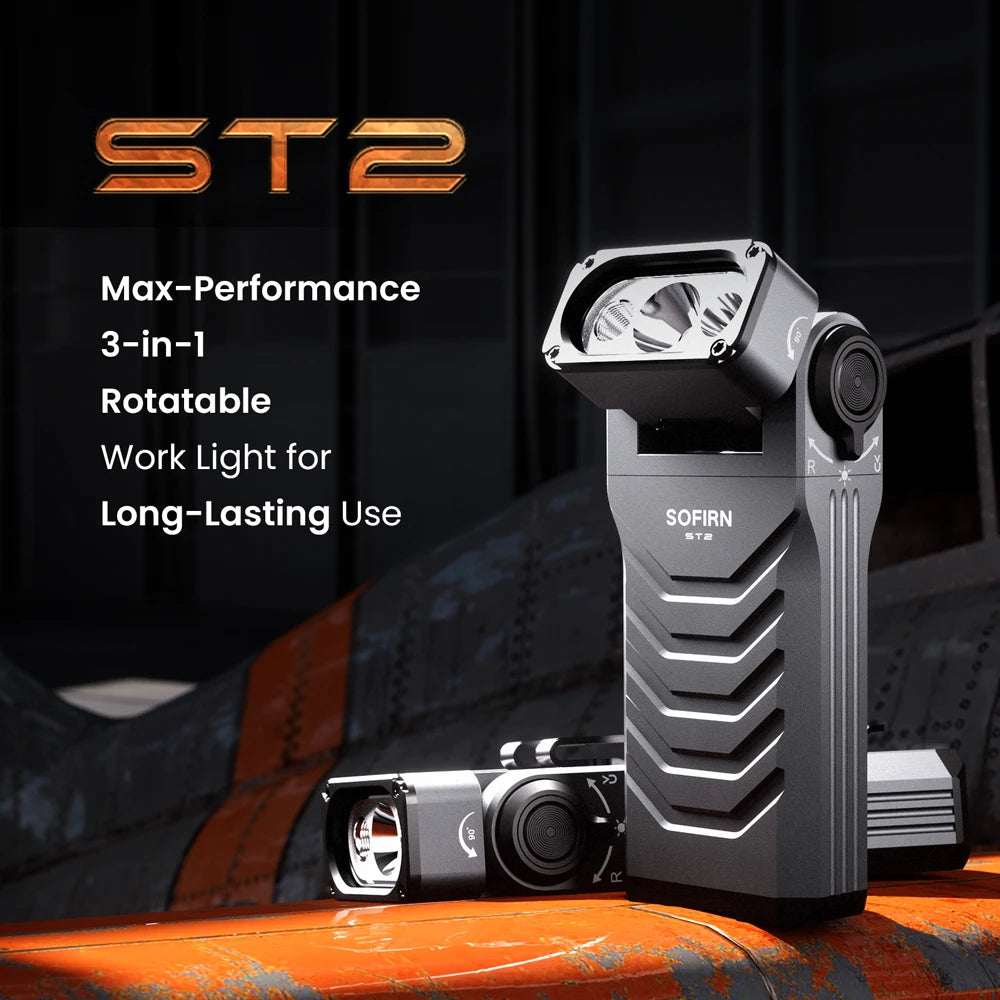 SOFIRN ST2 3-in-1 Flashlight Rotatable Work Light