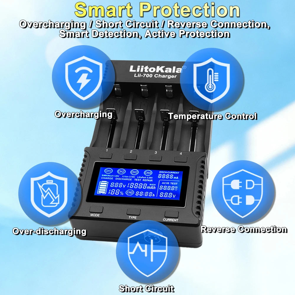 Liitokala Lii-700 4-Channel Battery Charger