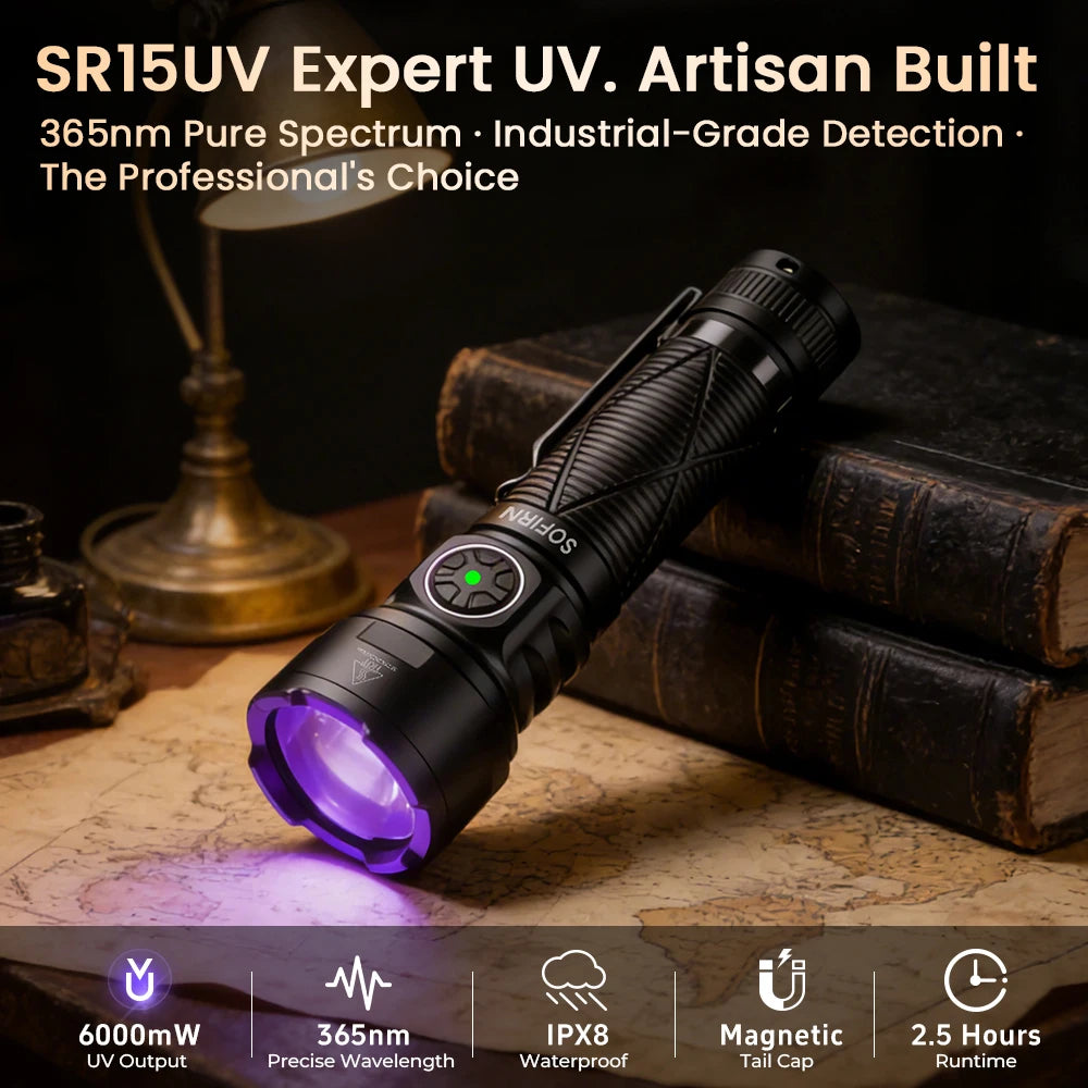 Sofirn SR15 UV Rechargeable Flashlight
