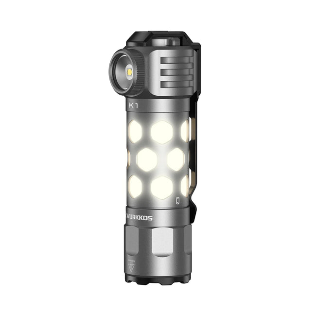 Wurkkos K1 3-in-1 EDC Flashlight – Spot, Flood & 360° Ambient Light